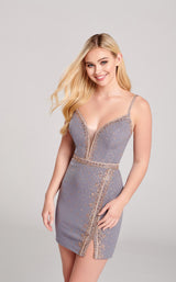 3 of 4 Ellie Wilde EW22068S Dress Gray-Rosegold