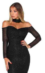 10 of 50 Portia and Scarlett Emerald Gown Black