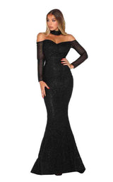 4 of 50 Portia and Scarlett Emerald Gown Black