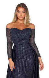 27 of 50 Portia and Scarlett Emerald Gown Navy