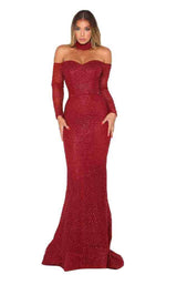 33 of 50 Portia and Scarlett Emerald Gown Red