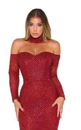 38 of 50 Portia and Scarlett Emerald Gown Red