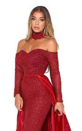 40 of 50 Portia and Scarlett Emerald Gown Red