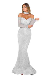 2 of 50 Portia and Scarlett Emerald Gown Silver