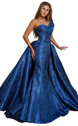 1 of 4 MNM Couture F00613 Dress Royal-Blue
