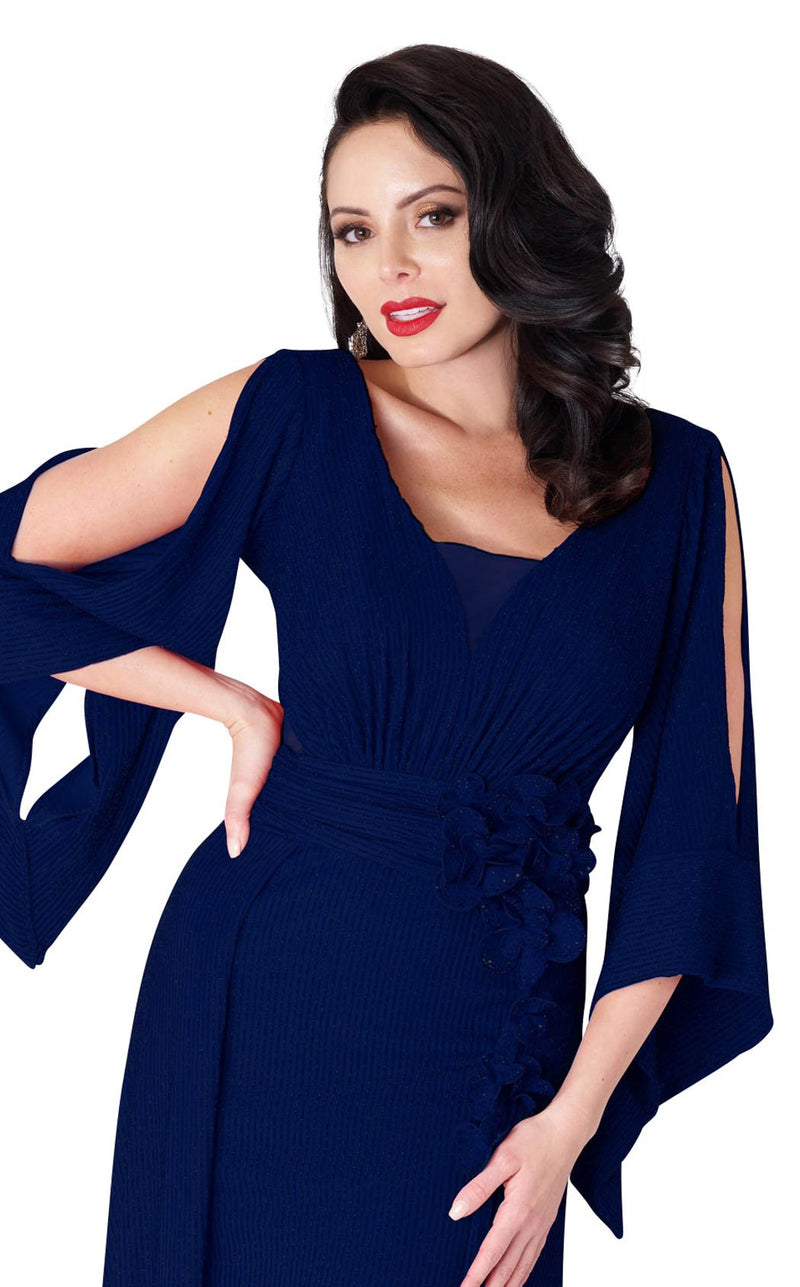 MNM Couture F4670 Navy Blue