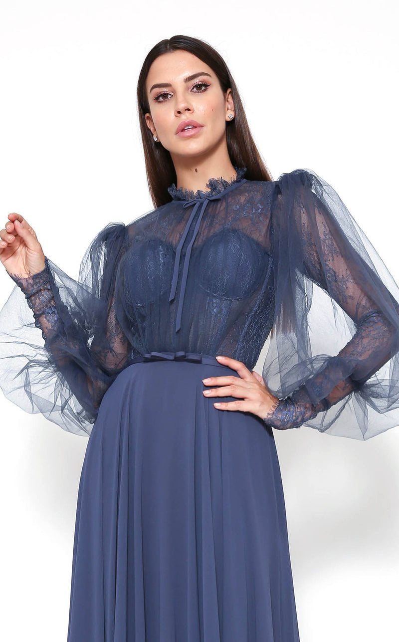 Zeena Zaki FW202103 Dress Navy