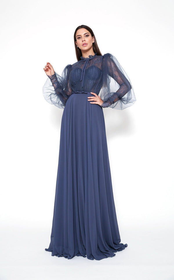 Zeena Zaki FW202103 Dress Navy