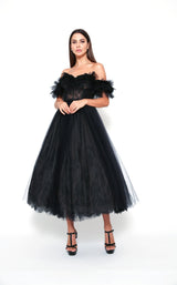 Zeena Zaki FW202105 Dress Black