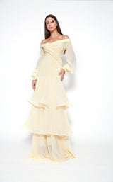 1 of 6 Zeena Zaki FW202106 Dress Yellow