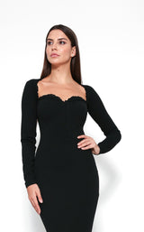 4 of 6 Zeena Zaki FW202111 Dress Black-White