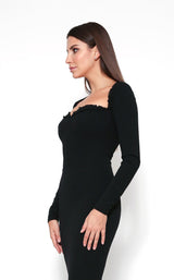 5 of 6 Zeena Zaki FW202111 Dress Black-White