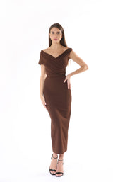 1 of 3 Zeena Zaki FW212201 Dress Brown