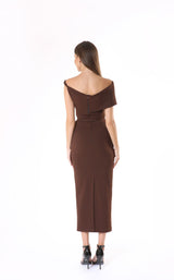 2 of 3 Zeena Zaki FW212201 Dress Brown