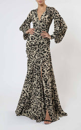 1 of 3 Zeena Zaki FW222313 Tiger-Print