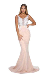 1 of 8 Portia and Scarlett Florance Gown Ivory/Nude
