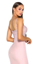 7 of 9 Portia and Scarlett Frozen Gown With Lace Train Blush