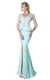 1 of 2 MNM Couture G0573 Aqua