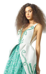 3 of 4 MNM Couture G0888 Aqua