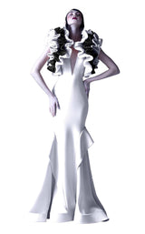 1 of 6 MNM Couture G0955 Black/White