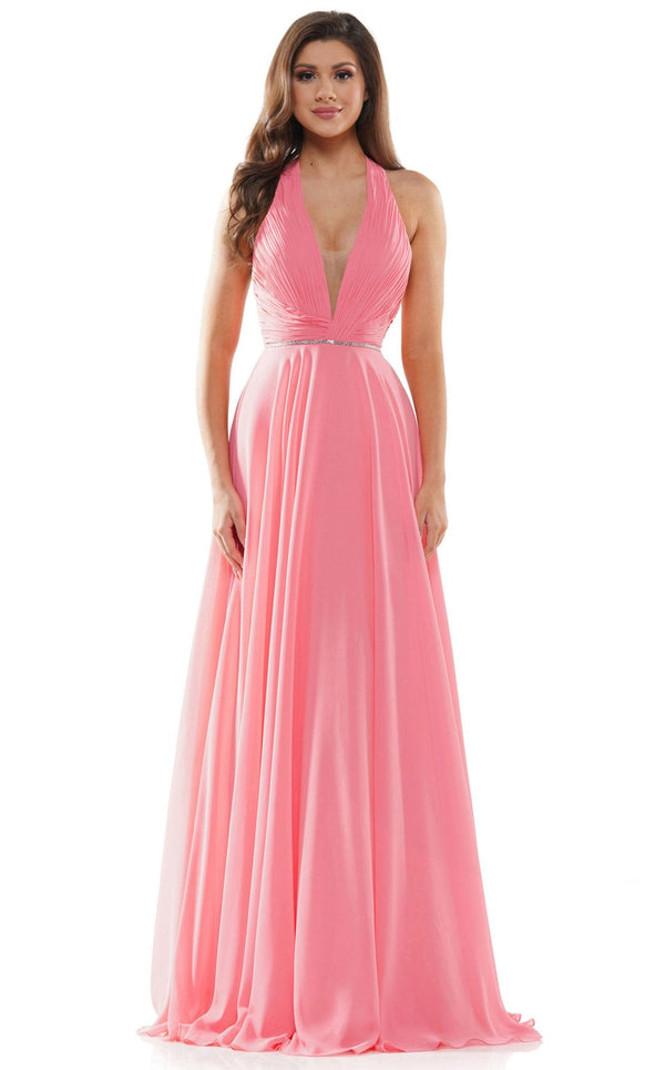 Colors Dress G1038 Dress Coral-Pink