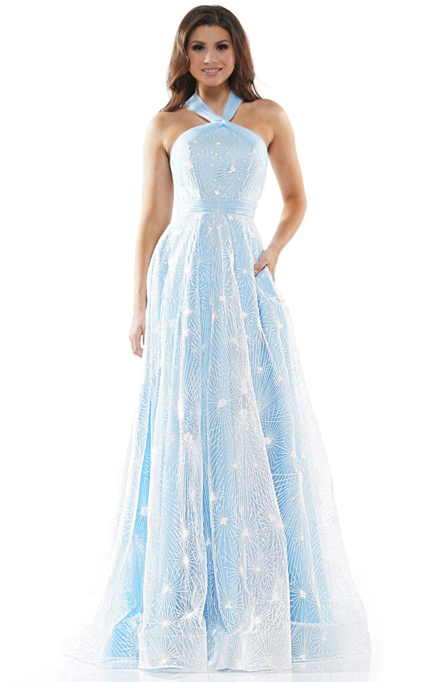Colors Dress G1054 Dress White-Blue