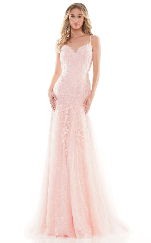 Colors Dress G1065 Dress Coral-Pink