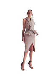 1 of 2 Gatti Nolli Couture GA5100GA5101 Dress Nude-Grey