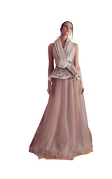 1 of 2 Gatti Nolli Couture GA5100GA5102 Dress Nude-Grey