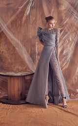 1 of 2 Gatti Nolli Couture GA5103GA5205 Jumpsuit Silver