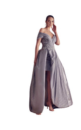 1 of 2 Gatti Nolli Couture GA5104 Dress Silver