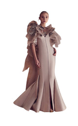 1 of 2 Gatti Nolli Couture GA5107GA5108 Dress Nude-Grey