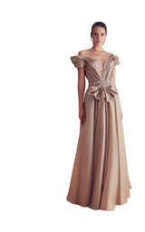 1 of 2 Gatti Nolli Couture GA5109 Dress Gold