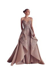 1 of 2 Gatti Nolli Couture GA5114 Dress Nude-Grey