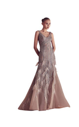 1 of 2 Gatti Nolli Couture GA5115 Dress Nude-Grey