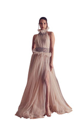 1 of 2 Gatti Nolli Couture GA5117 Dress Nude-Grey