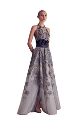 1 of 2 Gatti Nolli Couture GA5124 Dress Grey-Black