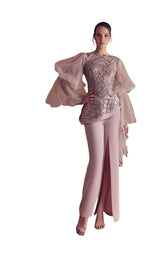 1 of 2 Gatti Nolli Couture GA5126GA5192 Jumpsuit Rose-Grey