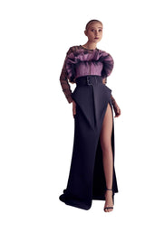1 of 2 Gatti Nolli Couture GA5128GA5123 Dress Black-Purple