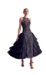 1 of 2 Gatti Nolli Couture GA5130 Dress Black-Gold
