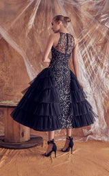 2 of 2 Gatti Nolli Couture GA5130 Dress Black-Gold