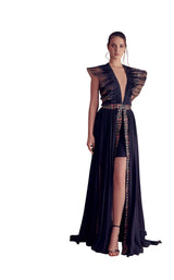 1 of 2 Gatti Nolli Couture GA5134 Dress Black-Multi
