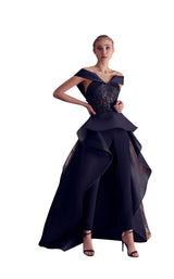 1 of 2 Gatti Nolli Couture GA5144GA5142 Jumpsuit Black