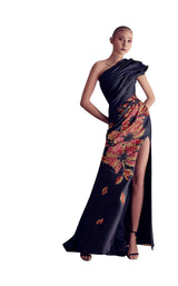 1 of 2 Gatti Nolli Couture GA5150 Dress Black-Multi