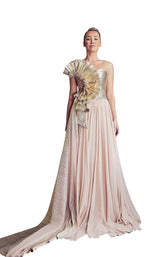 1 of 2 Gatti Nolli Couture GA5263 Dress Gold-Nude