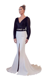 1 of 2 Gatti Nolli Couture GA5268 Dress Ivory-Black