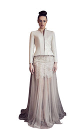 1 of 2 Gatti Nolli Couture GA5272GA5273 Dress Taupe