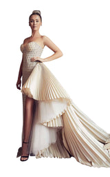 1 of 2 Gatti Nolli Couture GA5277 Dress Gold-Nude