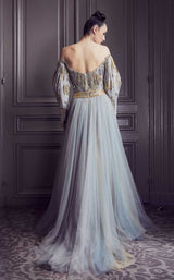 2 of 2 Gatti Nolli Couture GA5281 Dress Dusty-Blue-Gold