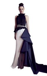 1 of 2 Gatti Nolli Couture GA5287 Dress Ivory-Black